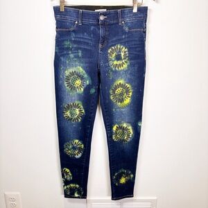 Juicy Couture Flower Painted Skinny Jeans